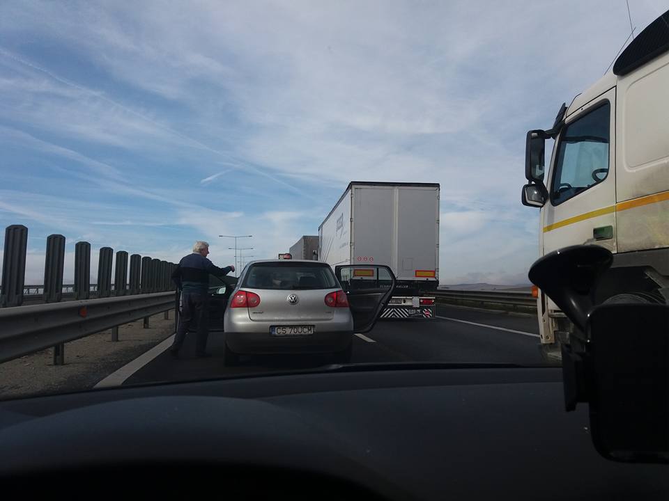 coloana pe Autostrada accident