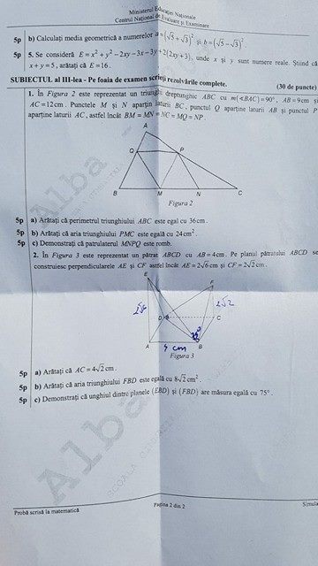 matematică a VIII-a