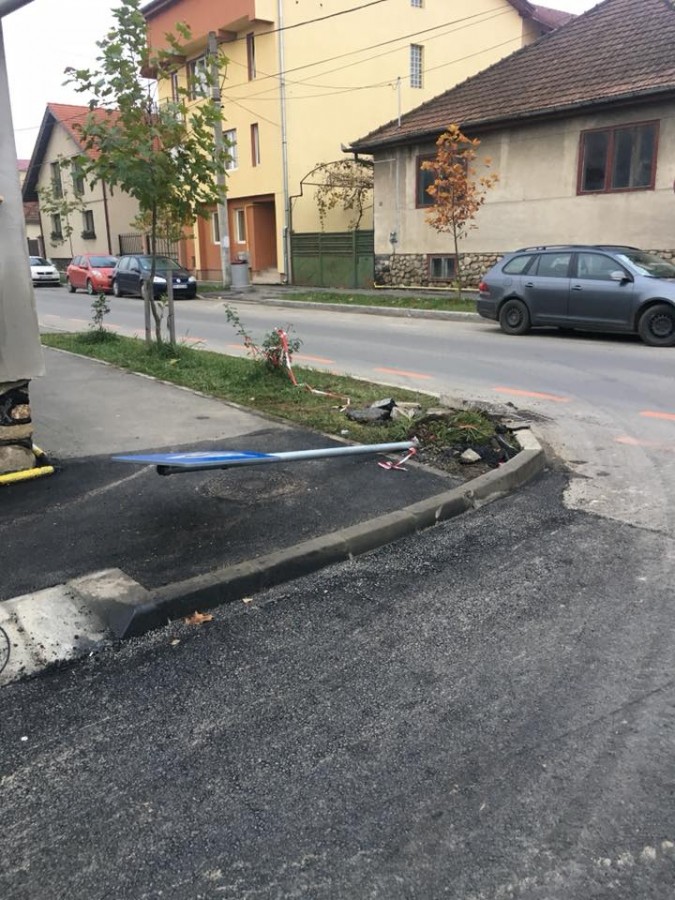 TIR stalpi semne circulatie cazuti (4)