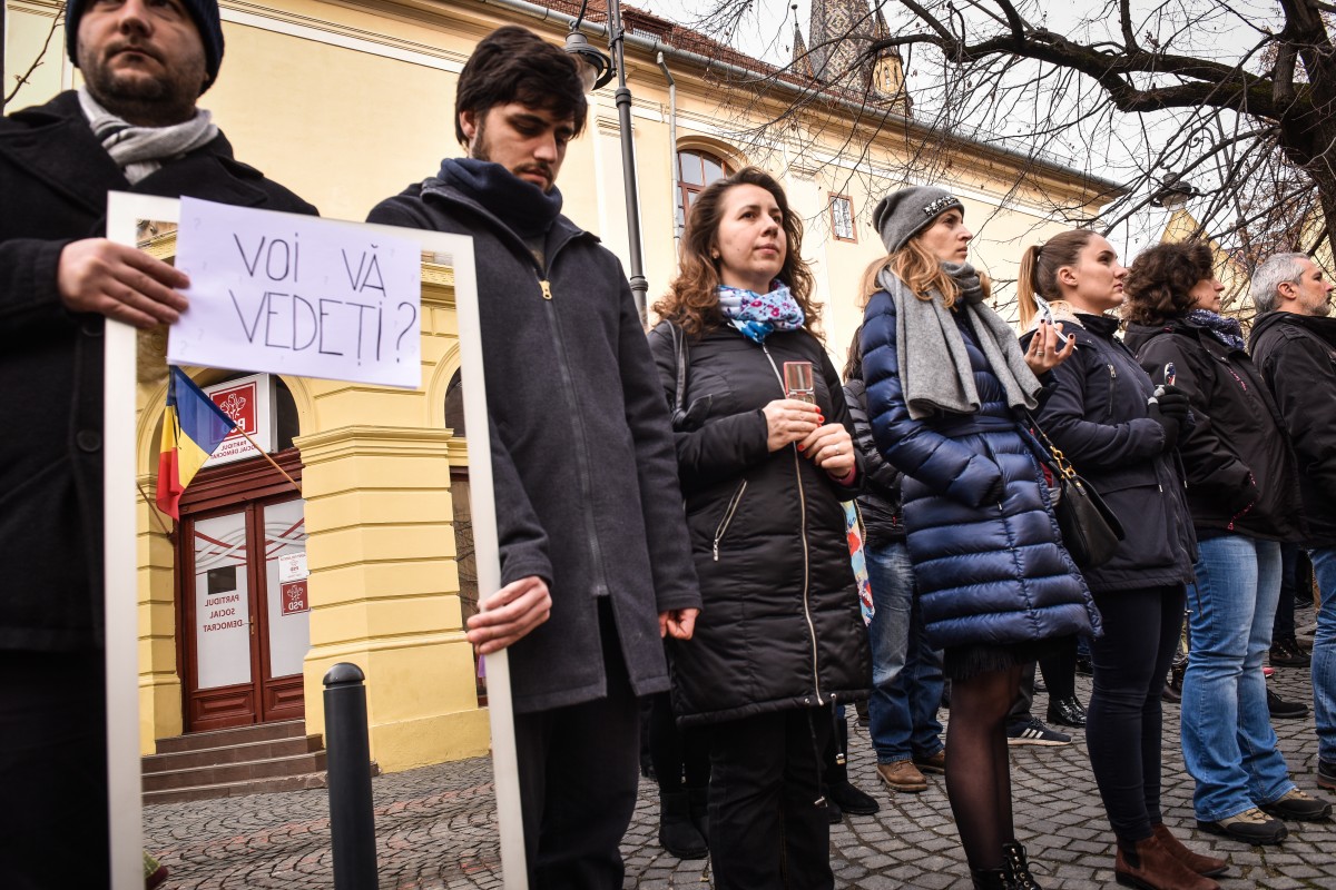 protest sediu PSD flashmob (14)