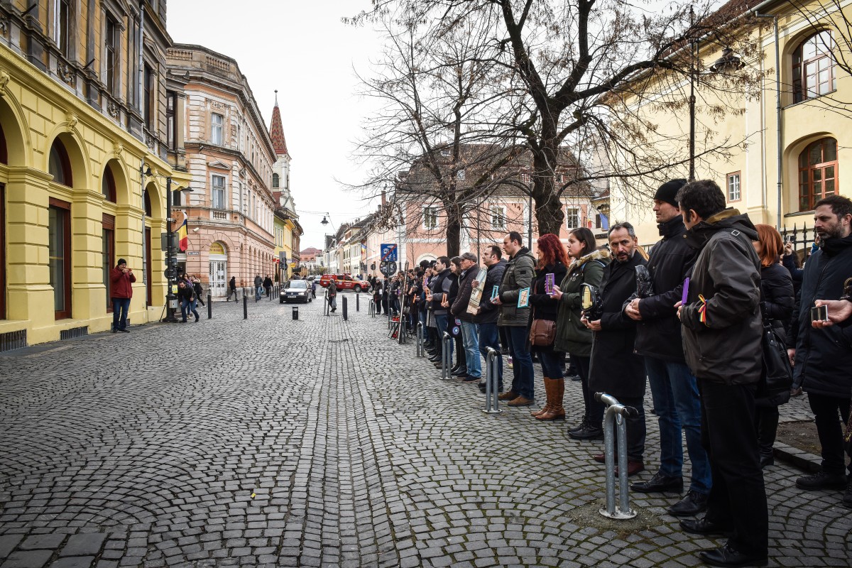 protest sediu PSD flashmob (7)