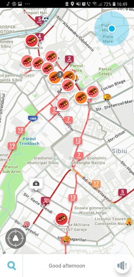 waze trafic blocat