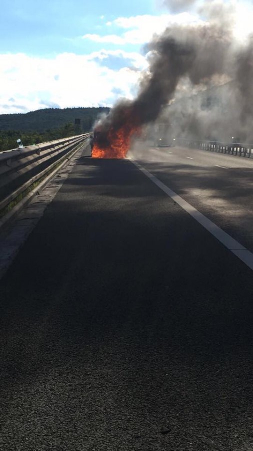incendiu masina autostrada