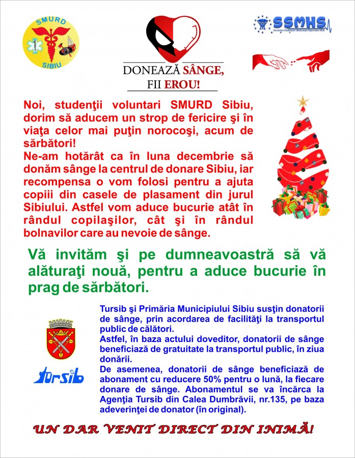 Donare sange - imaginea care va fi afisata in autobuze