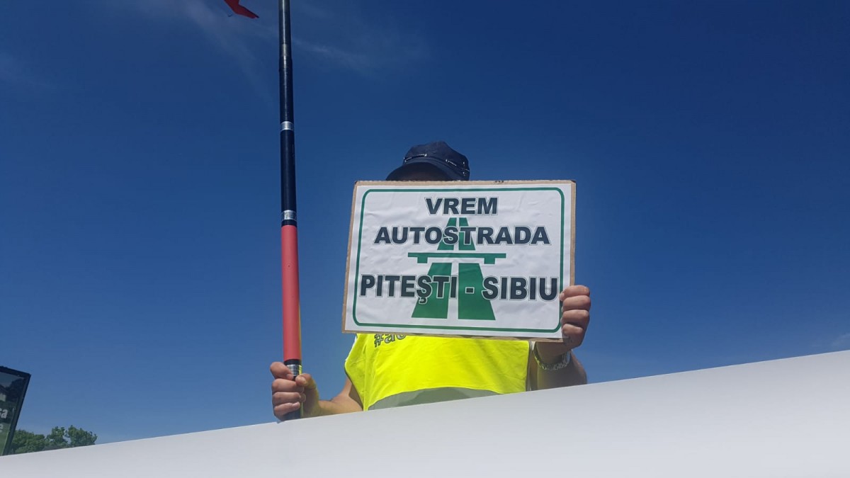 protest autostrada pitesti sibiu