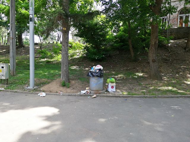 mizerie gunoi parc sub arini