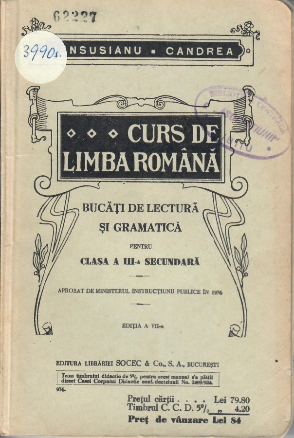 Curs de limba romana 1936 1