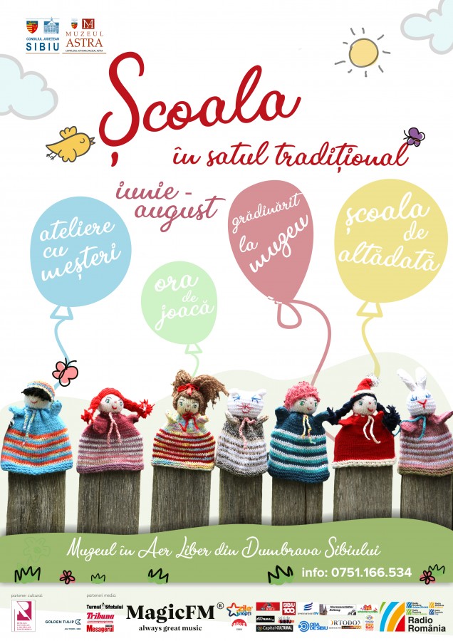 afis Scoala in Satul Traditional