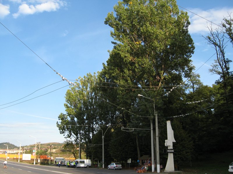 Linia de troleibuz, terminată acum zece ani, nu a fost folosită nici măcar o zi. Foto: Silviu Sîntea, transira.ro