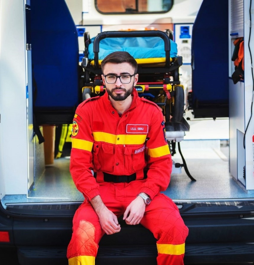 Răzvan Marius Dobre, 25 de ani, voluntar SMURD