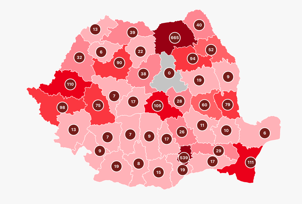 Conform datelor centralizate de Casa Jurnalistului, la Sibiu ar exista 17 cazuri