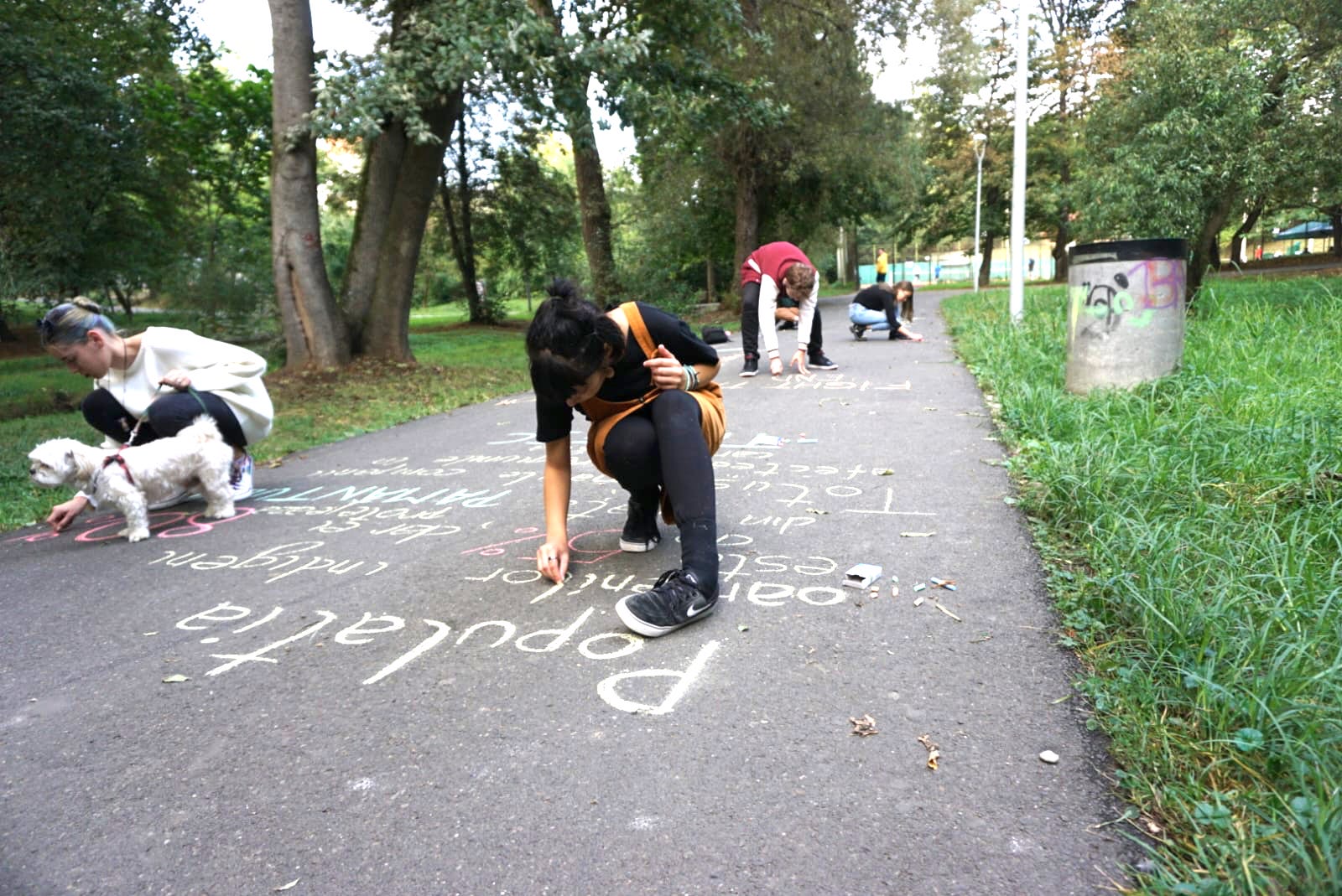 FOTO Tinerii Sibiului, preocupați de mediu, s-au întâlnit în Sub Arini: ”Nu ne călcați viitorul”