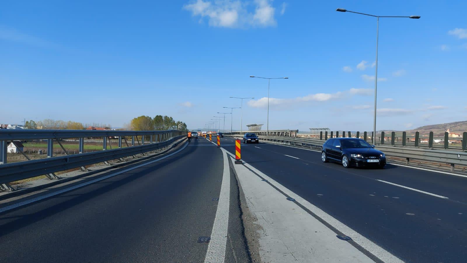 Circulaţie restricţionată timp de patru zile pe A1, în zona Săliște, pentru efectuarea de lucrări