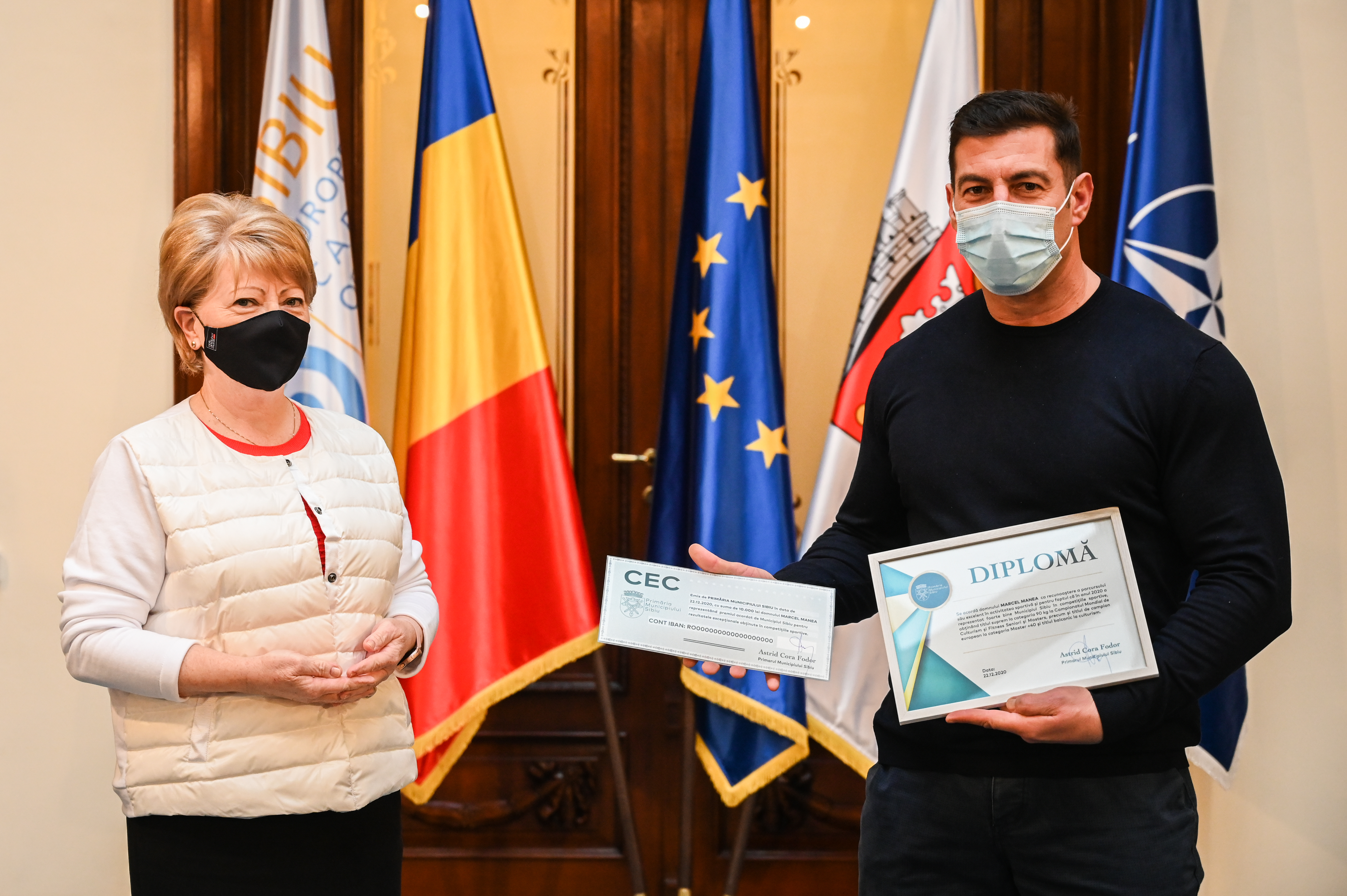 Sportivul Marcel Manea, premiat de Primăria Sibiu pentru rezultate excelente