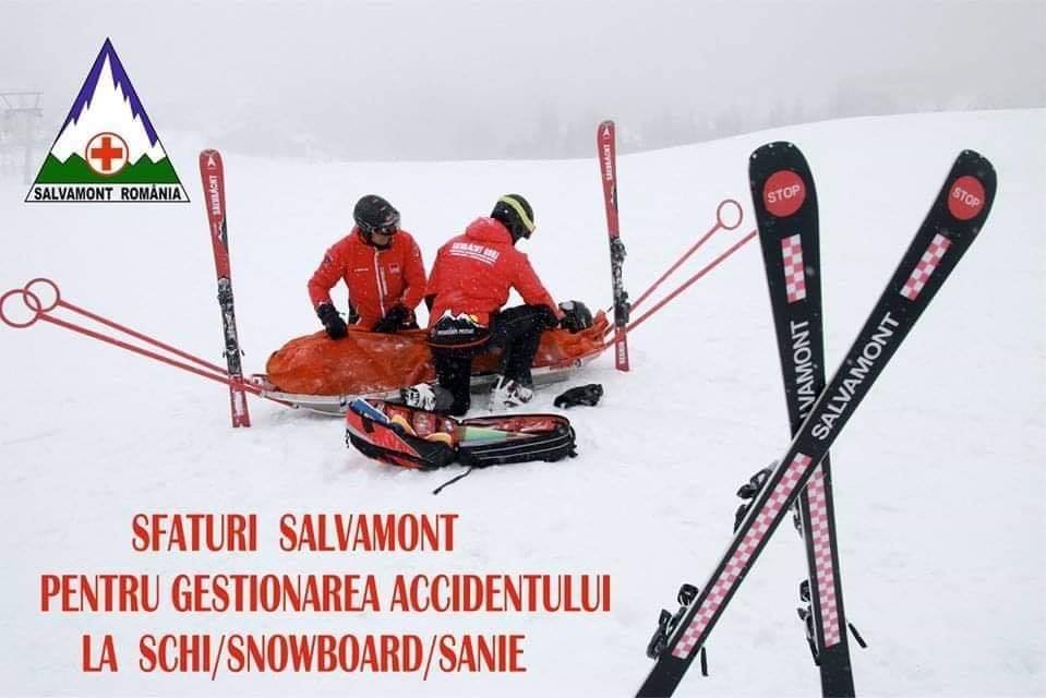 Sfaturile Salvamont în caz de accident pe pârtie
