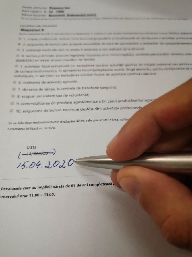 Putem să refolosim declarația pe propria răspundere și să schimbăm doar data? Ce spun polițiștii