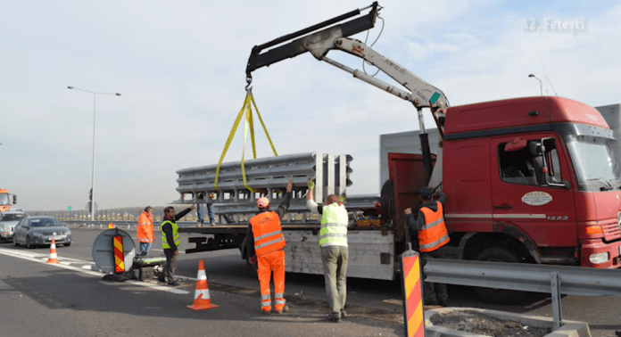 Premieră pe Valea Oltului: CNAIR montează atenuatori de impact