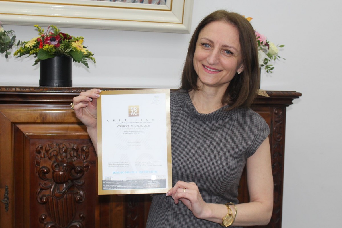 Sistemul de Management al Calității din cadrul Consiliul Județean Sibiu certificat conform ISO 9001:2015