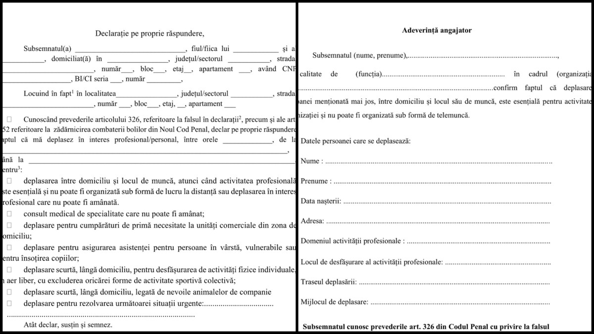 Specialiști GDPR recomandă prudență față de diferite site-uri care se oferă să completeze online declarațiile/adeverințele