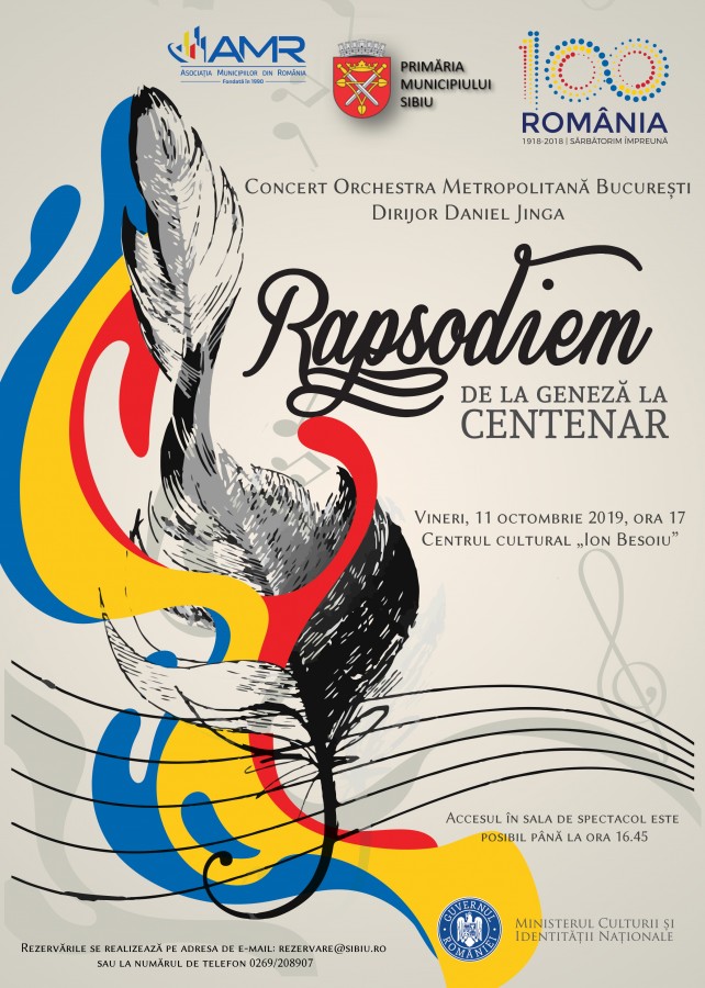 Spectacol eveniment “Rapsodiem”, susținut de Orchestra Metropolitană București la Sibiu