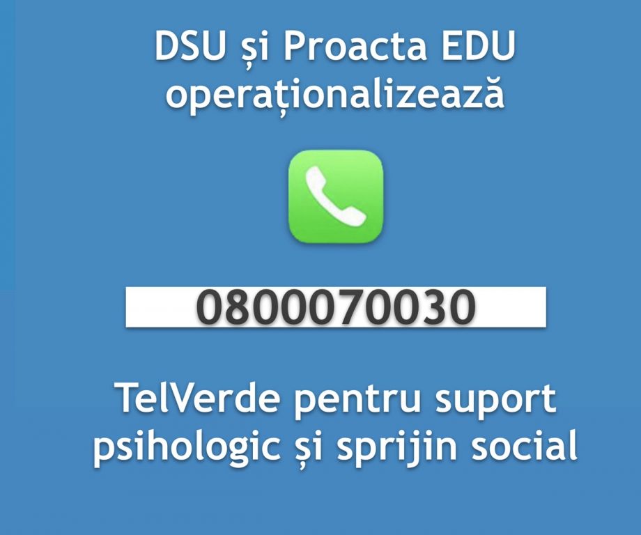 Coronavirus: O nouă linie TelVerde disponibilă românilor, pentru sprijin psihologic și social