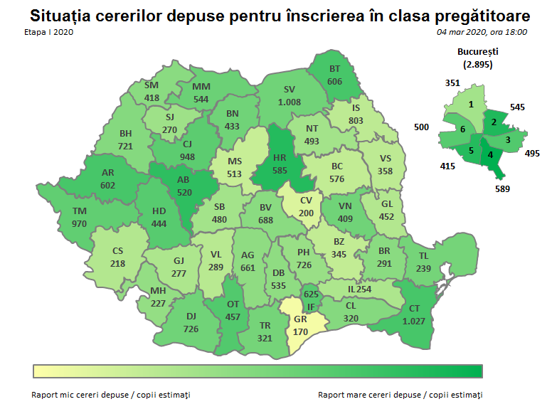 Top cele mai căutate școli sibiene după prima zi de înscriere în clasa pregătitoare