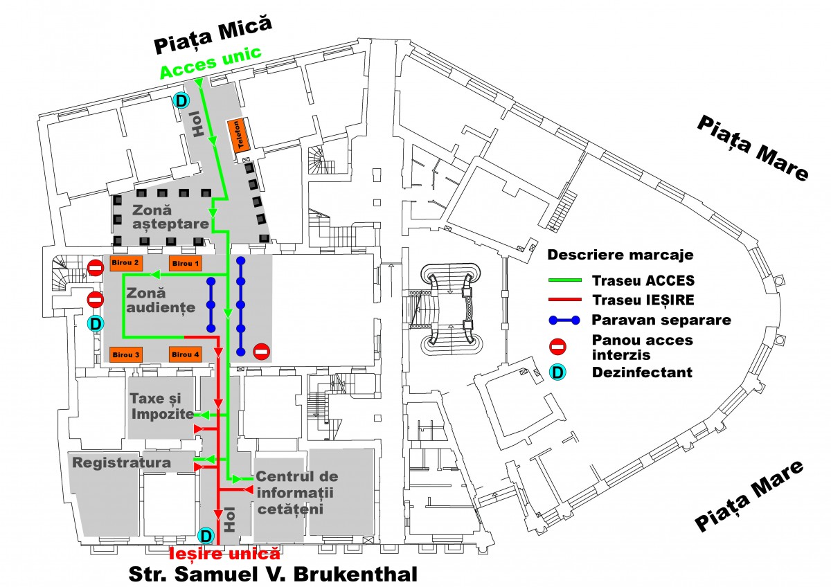 Din 18 mai, se modifică programul și accesul la Centrul de Informare pentru Cetățeni și la ghișeele Direcției Fiscale din sediul central al Primăriei