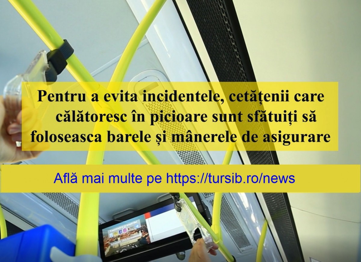 Campania “Tursib vă informează”. Cum procedăm în cazul unor evenimente în autobuze