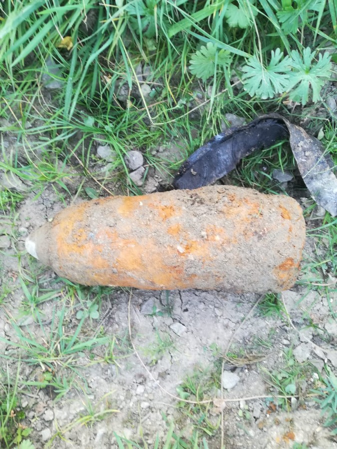 Proiectil găsit pe un șantier din Șelimbăr