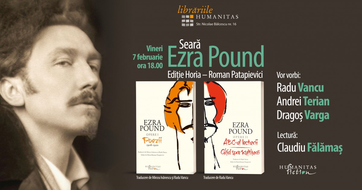Seară dedicată poetului Ezra Pound la Humanitas