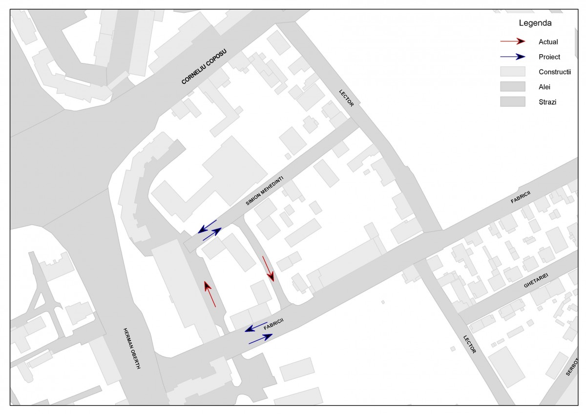 Propunere: sensuri unice pe aleile din zona noului mall