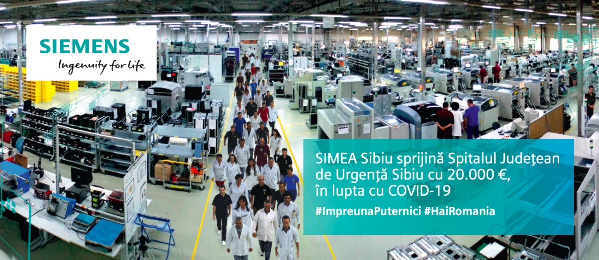 SIMEA Sibiu SRL, companie a Siemens AG, donează 20.000 de euro Spitalului Județean Sibiu