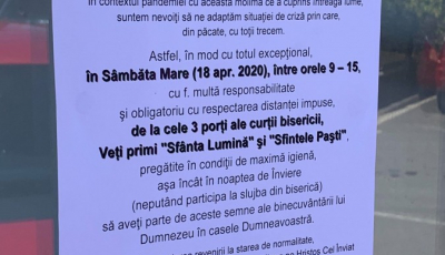 Parohiile din Sibiu merg pe ”Planul Vela” și cheamă oamenii să ia ”lumină” și Paști. ”Este în vigoare”