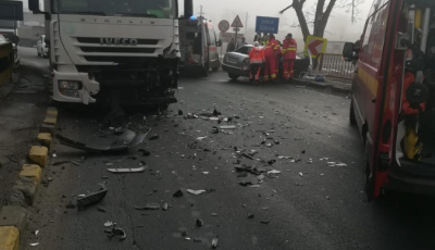 Femeia rănită într-un accident la limita județelor Sibiu și Vâlcea, în stare gravă la spital