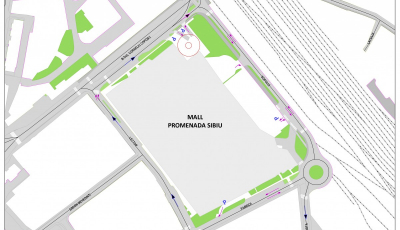 Desfășurarea traficului rutier în zona noului mall de lângă podul Gării