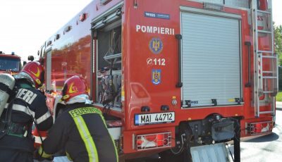 Sezonul incendiilor: Dumbrăveni și Laslea, în prima zi din an