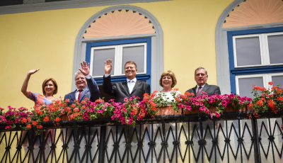 Președintele Germaniei, la Sibiu: de la cântece în biserică, la arborele genealogic al lui Iohannis. FOTO