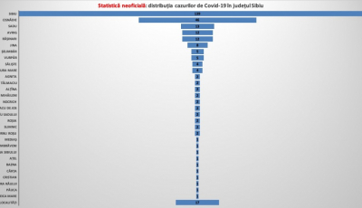 Statistică neoficială a cazurilor Covid-19 în județul Sibiu: 30 de localități cu cazuri de infectări