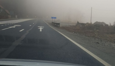 Cod galben de ceață în mare parte din județul Sibiu