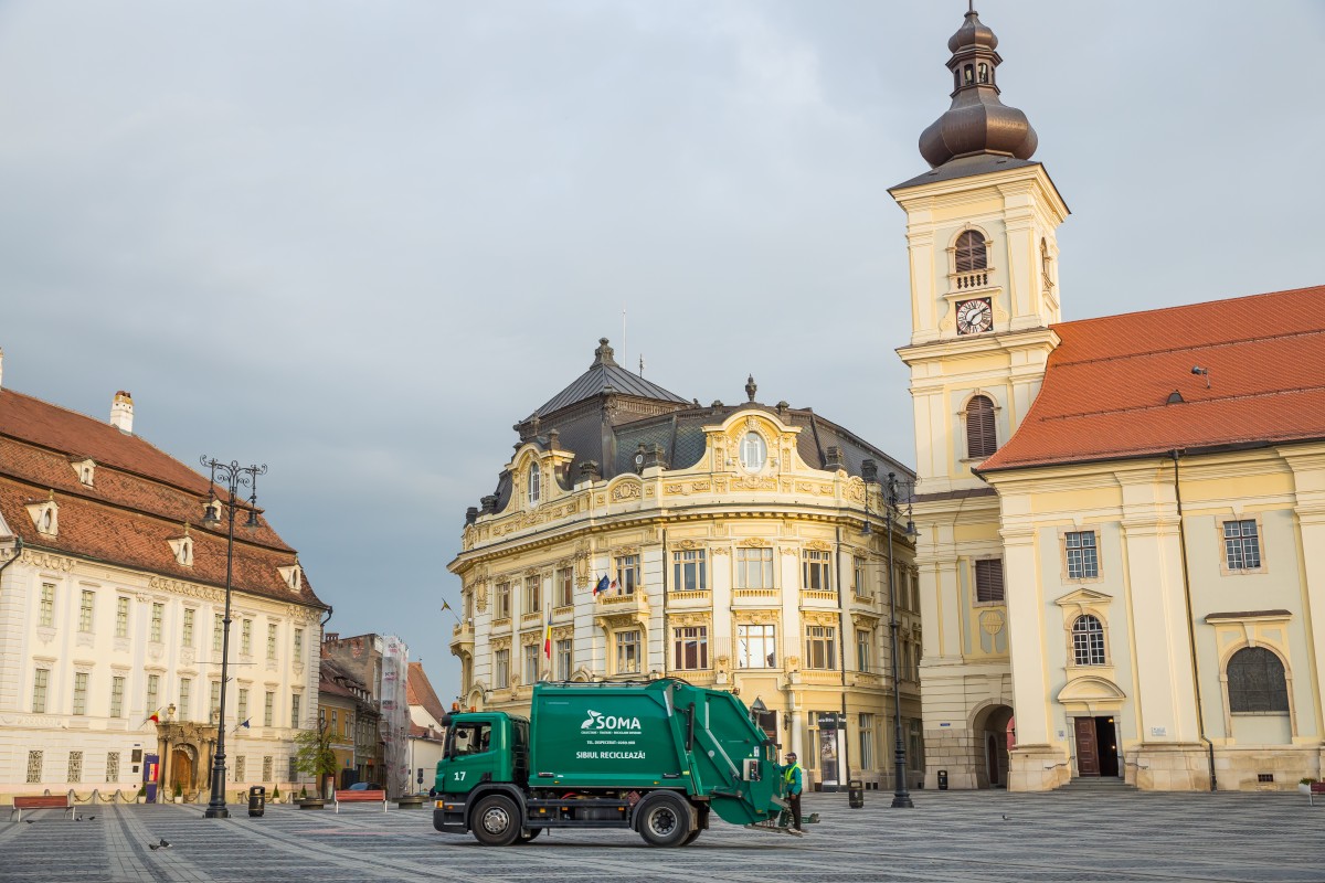 Sibiul colectează selectiv. Cum plătesc taxe firmele și instituțiile din Sibiu
