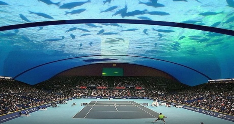 FOTO | Imagini inedite: tenis sub apă. Un arhitect vrea să revoluţioneze tenisul: “Ar fi al cincilea Grand Slam”