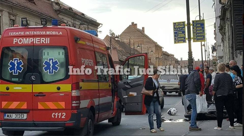 Motociclist rănit  într-un accident pe Șaguna