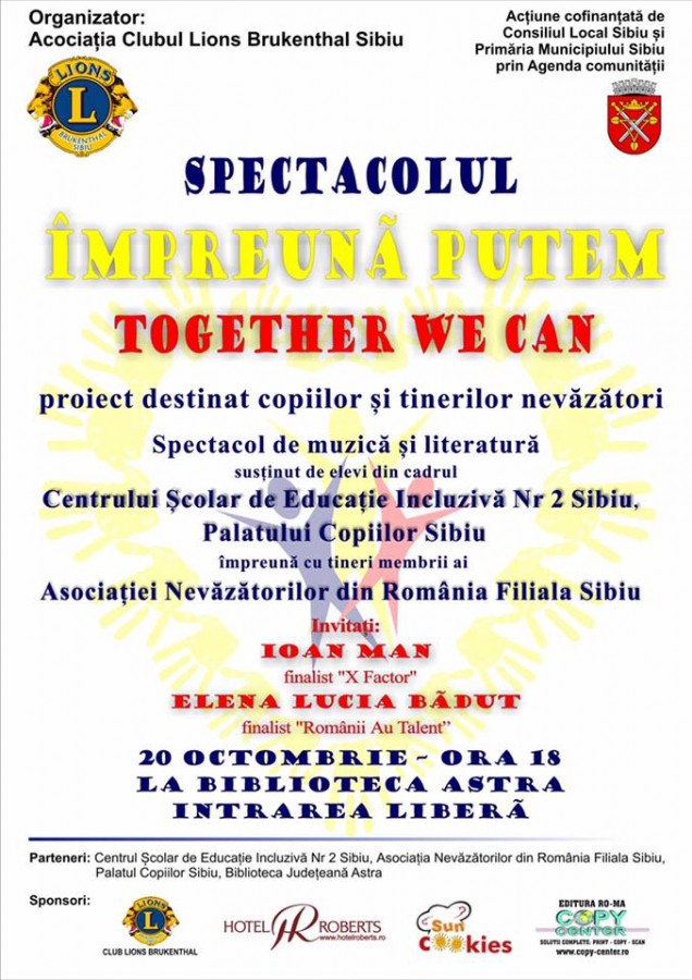 Concert caritabil ,,Împreună putem”