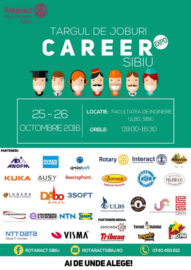 Noi oportunități de angajare pentru sibieni, la târgul de joburi “Career Expo”