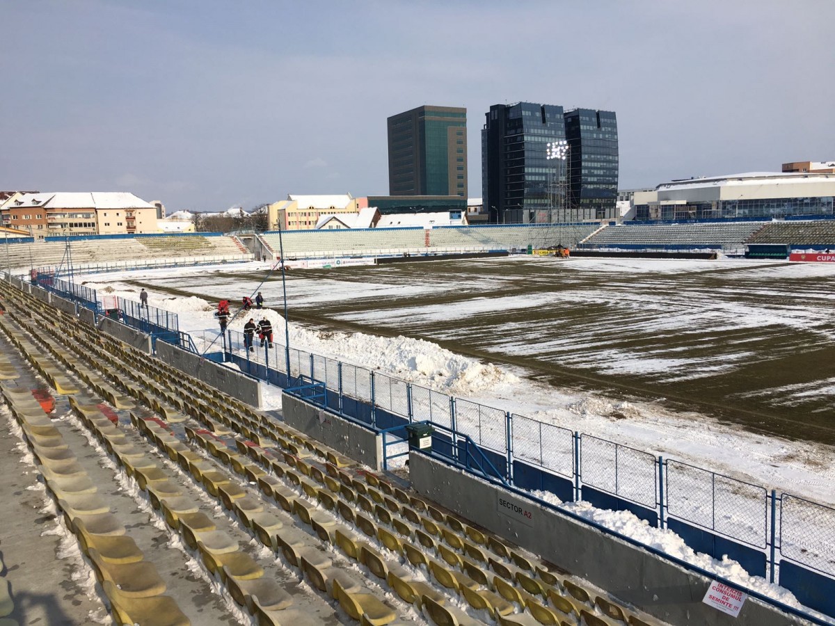FOTO-VIDEO Cum se prezintă stadionul înaintea meciului Hermannstadt-FCSB