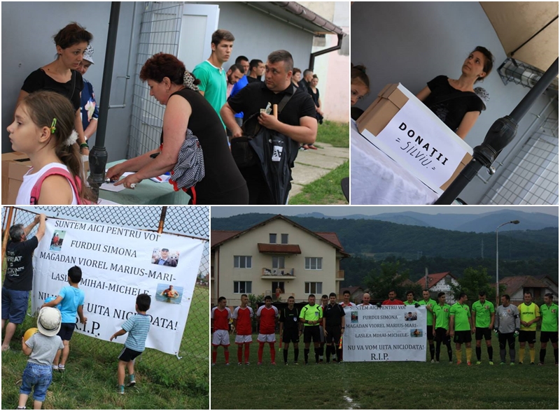 FOTO | 9.000 de lei adunati din meciul caritabil. Baietelul ce si-a pierdut mama in accidentul grav din Talmaciu a fost operat