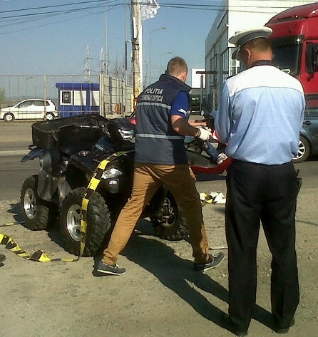 Cercetat penal pentru conducerea unui ATV neinmatriculat si fara permis de conducere