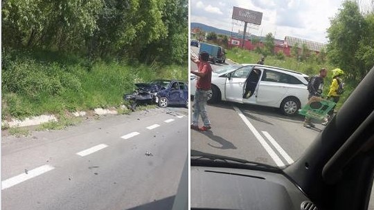 Accident pe DN1, la Cristian. Trei adulți și un copil au fost răniți