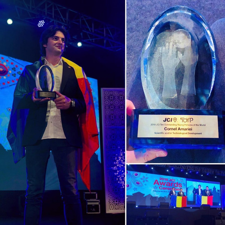 Sibianul Cornel Amariei a câștigat Ten Outstanding Young Persons 2018