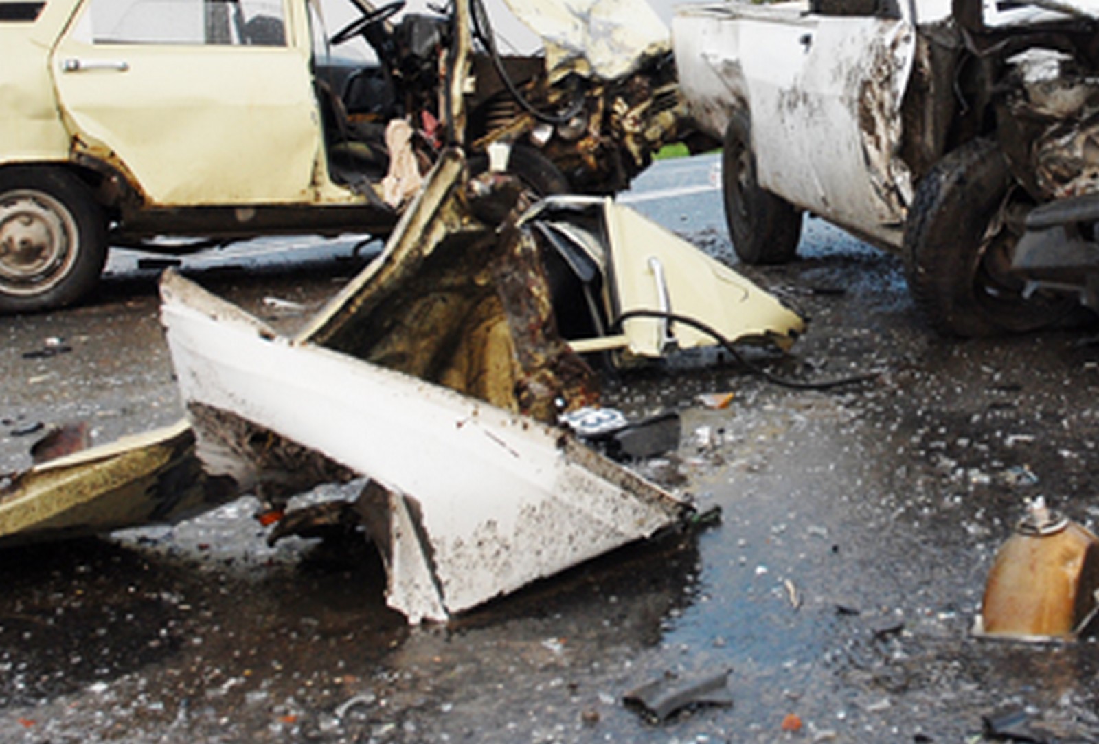 Accident la sensul giratoriu înspre Bâlea